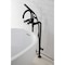 Aqua Vintage CCK8100DX Freestanding Tub Faucet with Supply Line, Stop Valve, Matte Black CCK8100DX - alternate 4
